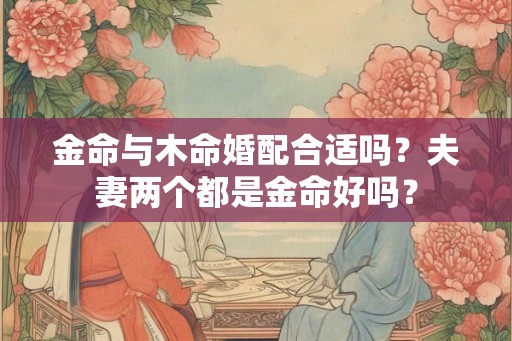 金命与木命婚配合适吗？夫妻两个都是金命好吗？
