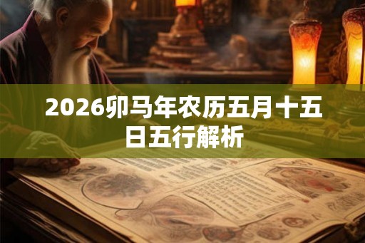 2026卯马年农历五月十五日五行解析
