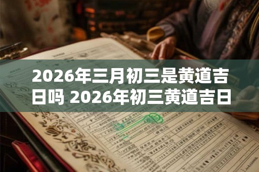 2026年三月初三是黄道吉日吗 2026年初三黄道吉日吗