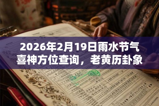 2026年2月19日雨水节气喜神方位查询，老黄历卦象好不好？