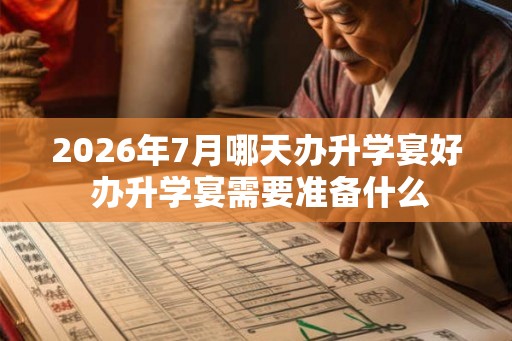2026年7月哪天办升学宴好 办升学宴需要准备什么