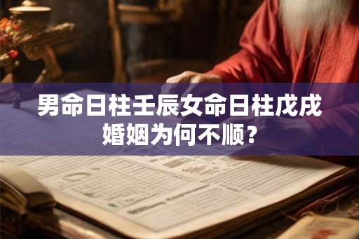 男命日柱壬辰女命日柱戊戌婚姻为何不顺? 男命日柱壬辰女命日柱戊戌婚姻为何不顺?