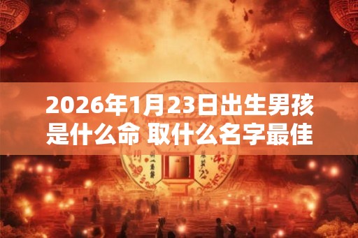 2026年1月23日出生男孩是什么命 取什么名字最佳