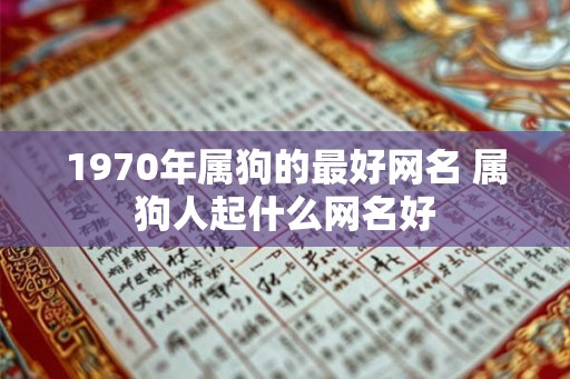 1970年属狗的最好网名 属狗人起什么网名好 1970年属狗的最好网名 属狗人起什么网名好