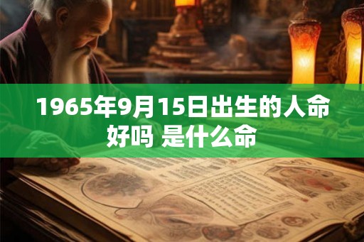 1965年9月15日出生的人命好吗 是什么命