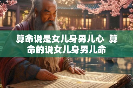 算命说是女儿身男儿心  算命的说女儿身男儿命