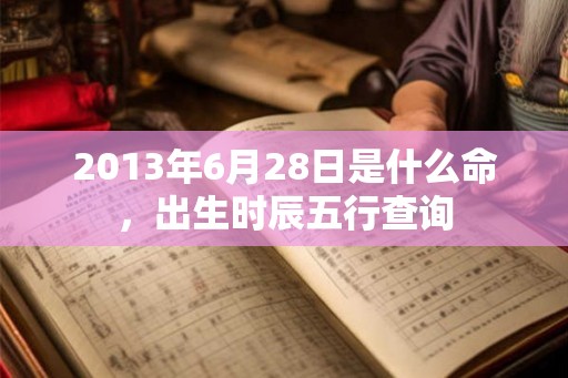 2013年6月28日是什么命，出生时辰五行查询