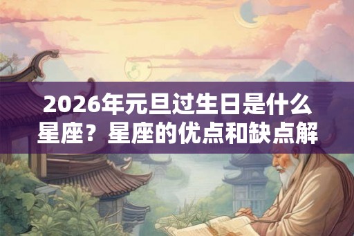 2026年元旦过生日是什么星座？星座的优点和缺点解析！