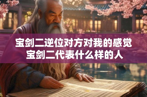 宝剑二逆位对方对我的感觉 宝剑二代表什么样的人