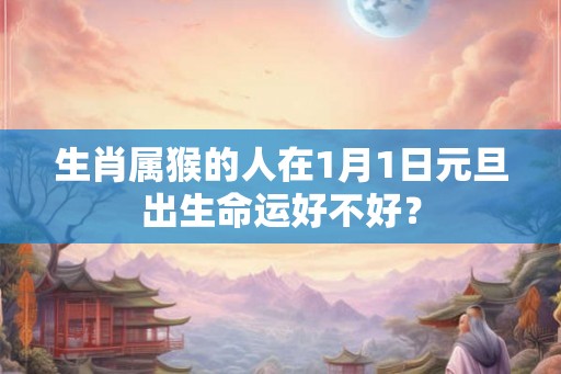 生肖属猴的人在1月1日元旦出生命运好不好？