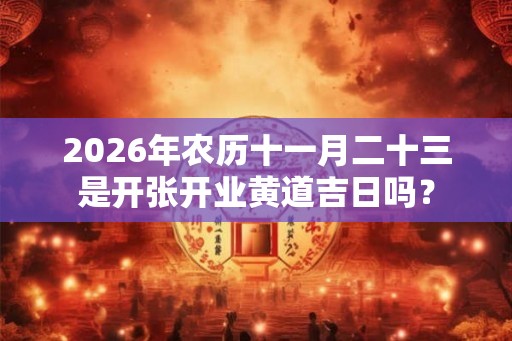 2026年农历十一月二十三是开张开业黄道吉日吗？