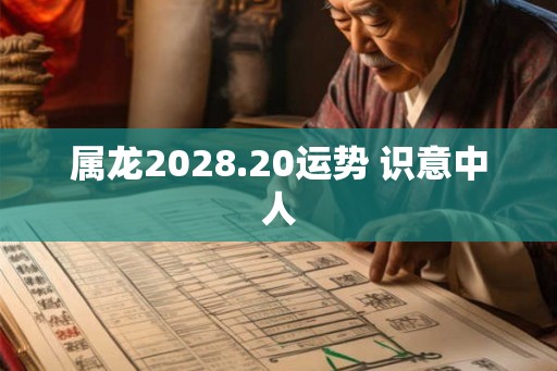 属龙2028.20运势 识意中人