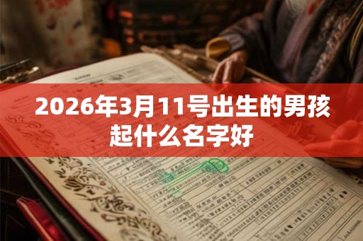 2026年3月11号出生的男孩起什么名字好