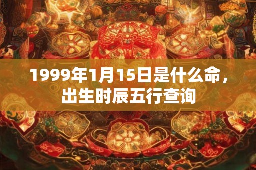 1999年1月15日是什么命，出生时辰五行查询