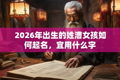 2026年出生的姓漕女孩如何起名，宜用什么字