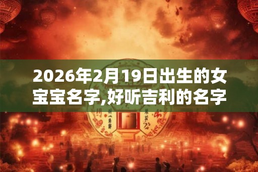 2026年2月19日出生的女宝宝名字,好听吉利的名字