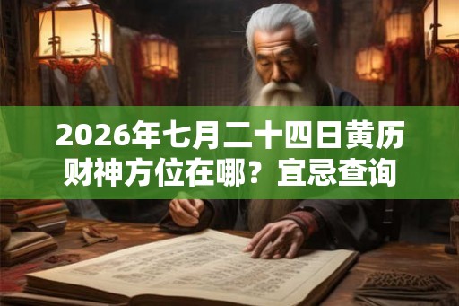 2026年七月二十四日黄历财神方位在哪？宜忌查询