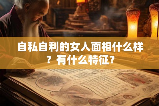 自私自利的女人面相什么样？有什么特征？