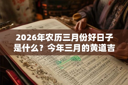 2026年农历三月份好日子是什么？今年三月的黄道吉日