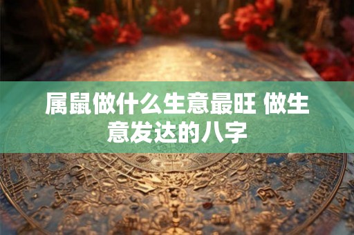 属鼠做什么生意最旺 做生意发达的八字