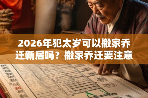 2026年犯太岁可以搬家乔迁新居吗？搬家乔迁要注意什么？