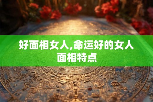 好面相女人,命运好的女人面相特点