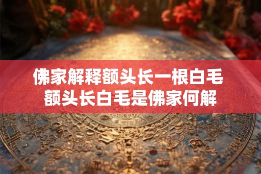佛家解释额头长一根白毛 额头长白毛是佛家何解