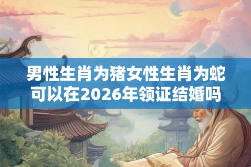 男性生肖为猪女性生肖为蛇可以在2026年领证结婚吗？