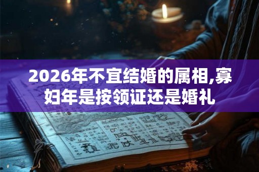 2026年不宜结婚的属相,寡妇年是按领证还是婚礼 2026年不宜结婚的属相,寡妇年是按领证还是婚礼