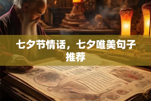 七夕节情话，七夕唯美句子推荐