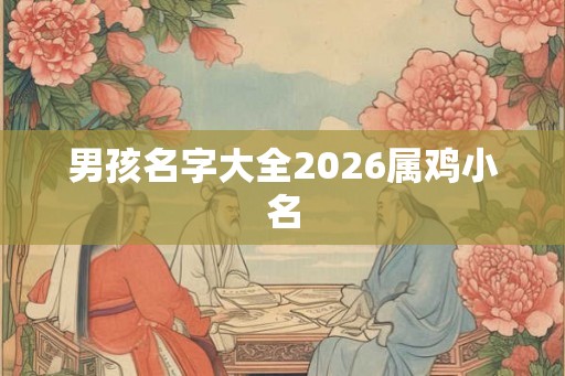 男孩名字大全2026属鸡小名