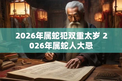 2026年属蛇犯双重太岁 2026年属蛇人大忌