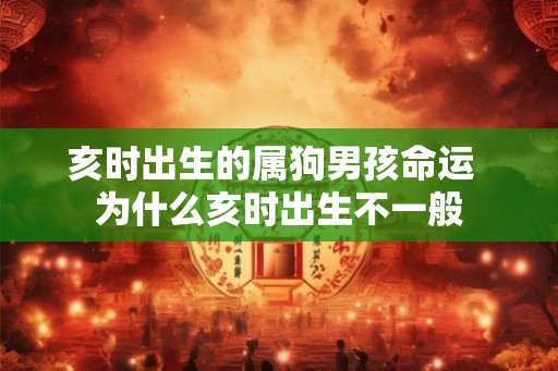 亥时出生的属狗男孩命运  为什么亥时出生不一般