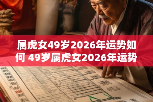 属虎女49岁2026年运势如何 49岁属虎女2026年运势
