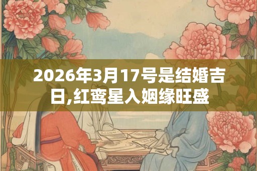 2026年3月17号是结婚吉日,红鸾星入姻缘旺盛