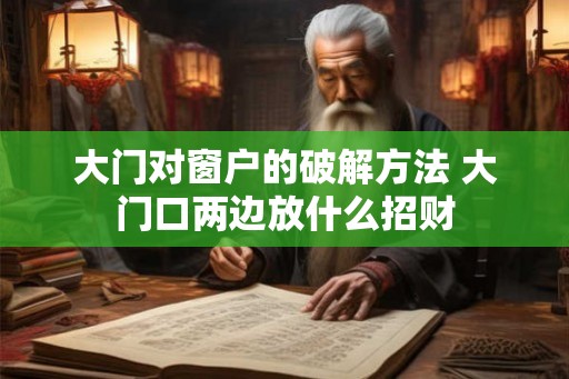 大门对窗户的破解方法 大门口两边放什么招财