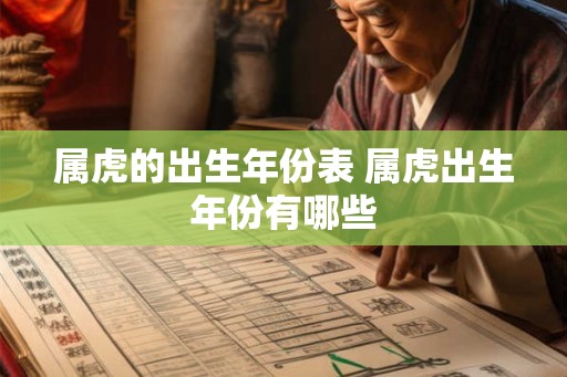 属虎的出生年份表 属虎出生年份有哪些
