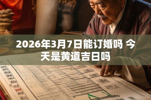 2026年3月7日能订婚吗 今天是黄道吉日吗