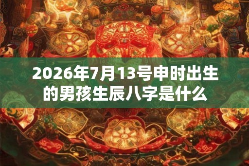2026年7月13号申时出生的男孩生辰八字是什么