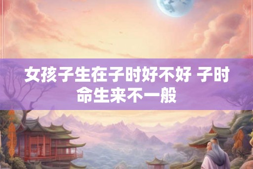 女孩子生在子时好不好 子时命生来不一般