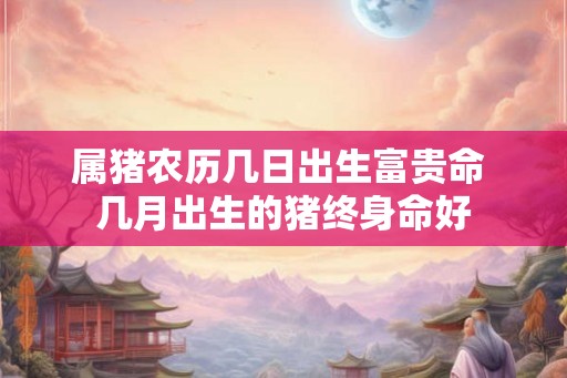 属猪农历几日出生富贵命 几月出生的猪终身命好