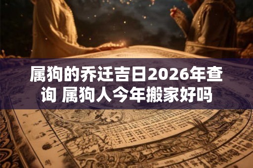 属狗的乔迁吉日2026年查询 属狗人今年搬家好吗
