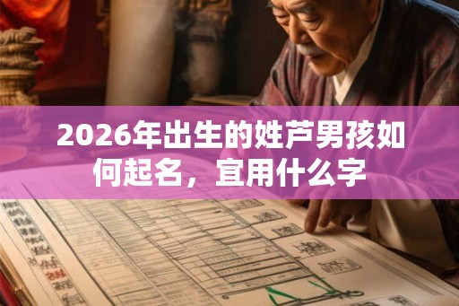 2026年出生的姓芦男孩如何起名，宜用什么字