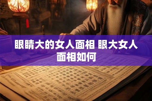 眼睛大的女人面相 眼大女人面相如何