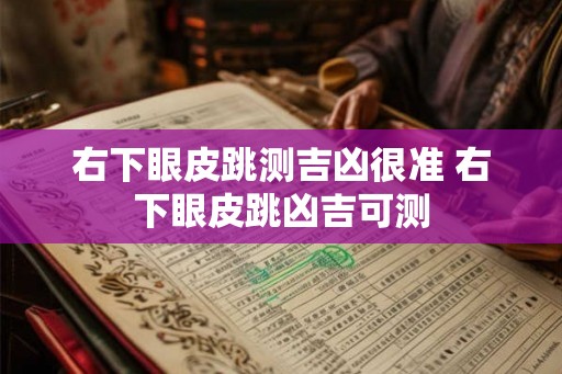 右下眼皮跳测吉凶很准 右下眼皮跳凶吉可测 右下眼皮跳测吉凶很准 右下眼皮跳凶吉可测