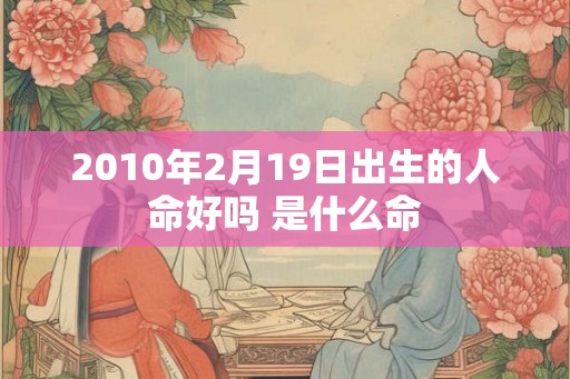 2010年2月19日出生的人命好吗 是什么命