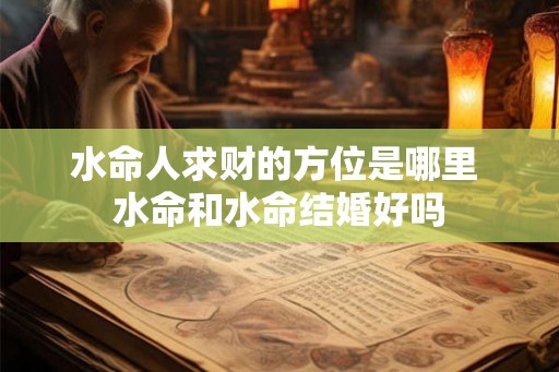 水命人求财的方位是哪里 水命和水命结婚好吗