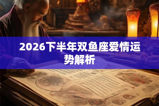 2026下半年双鱼座爱情运势解析 2026下半年双鱼座爱情运势解析