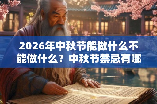 2026年中秋节能做什么不能做什么？中秋节禁忌有哪些？