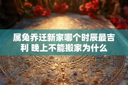 属兔乔迁新家哪个时辰最吉利 晚上不能搬家为什么